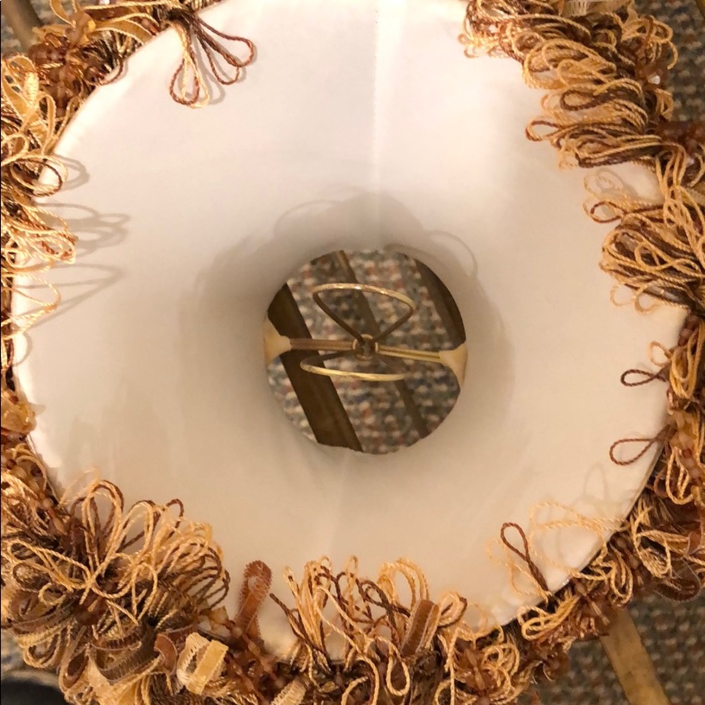 Pair of  Embellished Gold Sconce shades  -  EUC - Picture 5 of 7